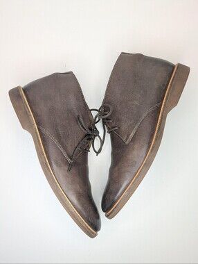 Clarks Desert Chukka Boots Lace Up Brown Leather Men's Size 9.5